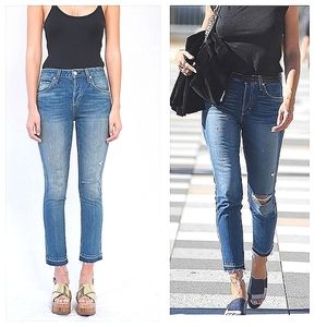 NWT AMO Babe Dive Bar Jeans Straight Flare Ankle Classic sz 24 Great Jeans! NEW!